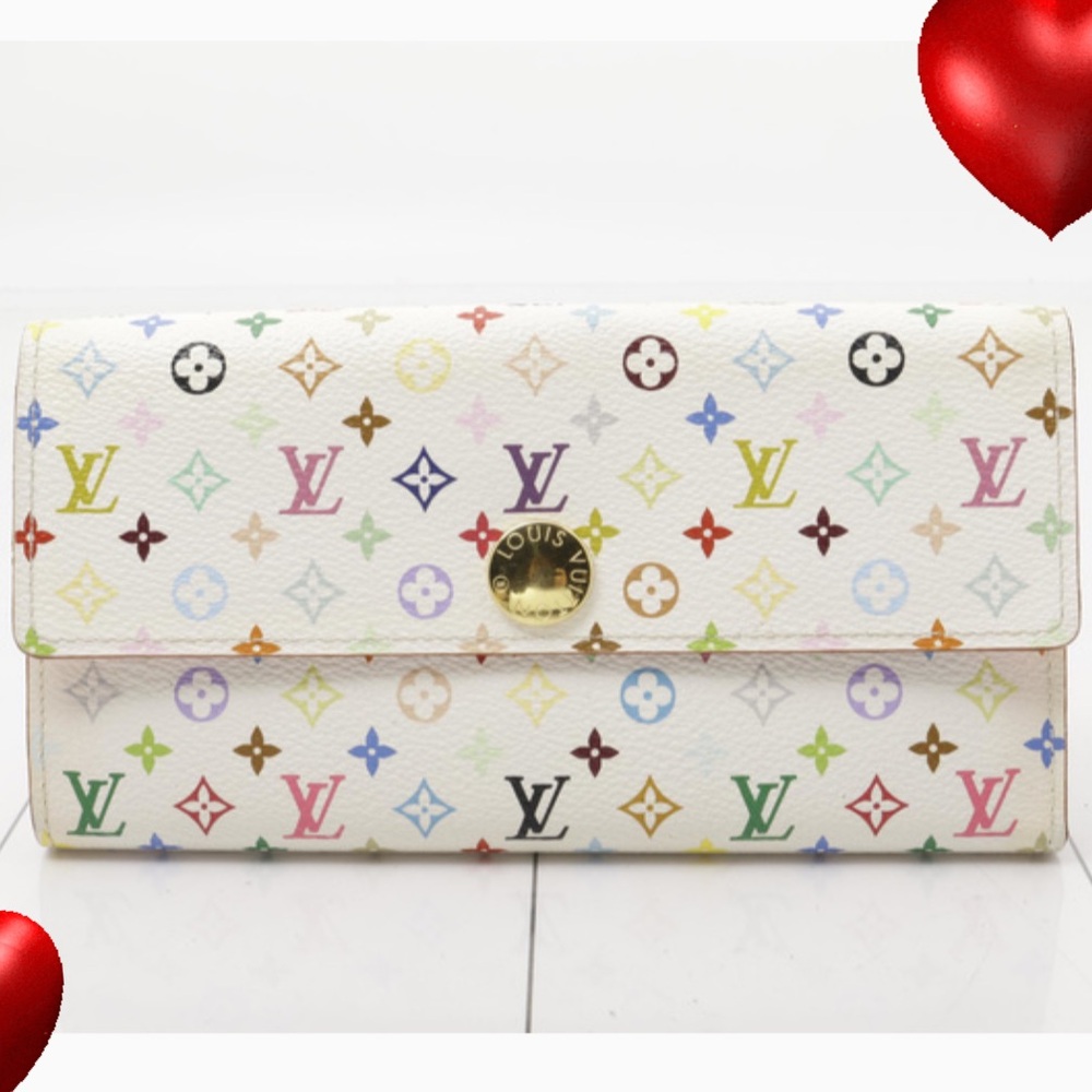 Authentic Vintage Louis Vuitton Monogram Multicolor Murakami Sarah Long Wallet - Picture 1 of 14